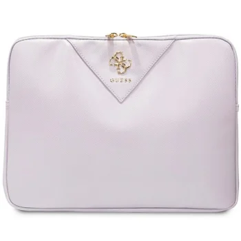 Guess ZIP Leather Triangle 14" nešiojamojo kompiuterio dėklas, violetinis