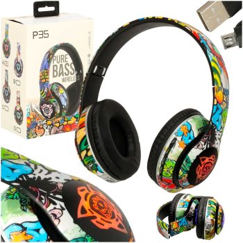 Belaidės ant ausų dedamos ausinės Bluetooth 5.1 RGB 200mAh Mix