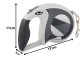 Automatinis pavadėlis šunims iki 20 kg, 5 m, juodas