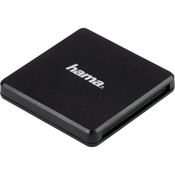 Hama 124022 USB 3.0 atminties kortelių skaitytuvas SD / MicroSD / CF, juodas