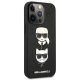 Karl Lagerfeld Saffiano Karl & Choupette dėklas iPhone 13 Pro / 13, juodas