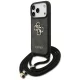 Guess 4G Big Logo dėklas su virvele iPhone 17 Pro, juodas