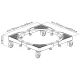 Maclean MC-119 B Mobile Appliance Base, Adjustable 700-900mm, 200kg, White
