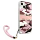 Guess Camo Strap dėklas iPhone 13 mini rožinis