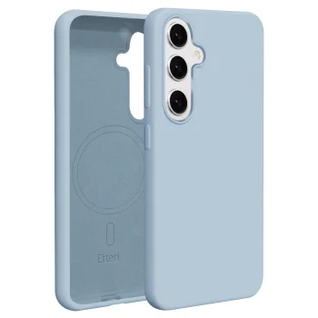 Etteri Silicone Mag dėklas skirtas Samsung Galaxy S25, šviesiai mėlynas