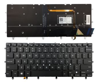 Dell Inspiron 13 (7000, 7352, 7353, 7359, 7347, 7348) klaviatūra, juoda