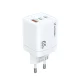 Wozinsky CGWCW 65W GaN tinklo įkroviklis USB-A / 2 x USB-C, baltas