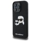 Karl Lagerfeld Silicone Double Heads MagSafe dėklas iPhone 16 Pro telefonui, juodas