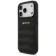 Dėklas Mercedes AMG iPhone 18 Pro / 17 Pro Leather Debossed Lines, juodas