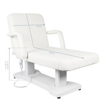Azzurro 819A elektrinis kosmetologinis gultas, baltas