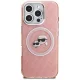 Karl Lagerfeld IML Glitter Karl & Choupette MagSafe dėklas iPhone 16 Pro Max, rožinis
