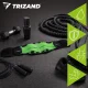 Trizand neopreninis liekninamasis diržas 120x24 cm, juodas/žalias