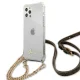 Guess 4G Gold Chain permatomas dėklas iPhone 12 / 12 Pro