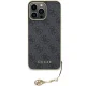 Guess dėklas iPhone 15 Pro Max telefonui 4G Charm, pilkas