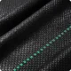 Heavy Duty Weed Barrier Fabric Plonos 1.6 x 50 m with 50 Garden Staples, black