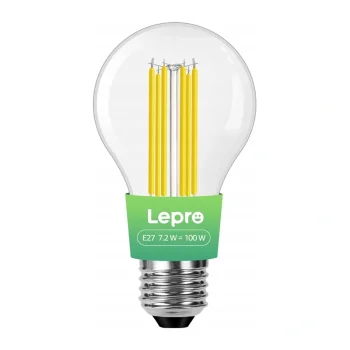 LEPRO 100094-WW-EU kaitrinio tipo LED lemputė E27, 7.2W (100W), 1521 lm, 2700K