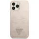 Guess 4G Triangle Logo dėklas su kortelių skyriais iPhone 13 / 13 Pro, rožinis