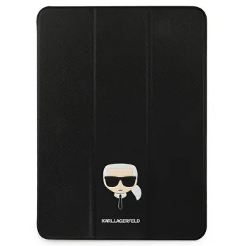 Atverčiamasis planšetinio kompiuterio dėklas Karl Lagerfeld Saffiano Karl Head iPad Pro 11", juodas