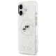 Karl Lagerfeld IML Glitter Karl & Choupette MagSafe dėklas iPhone 17, pilkas