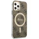 Dėklo ir įkroviklio rinkinys Guess GUBPP12MH4EACSW, skirtas iPhone 12 / 12 Pro, rudas