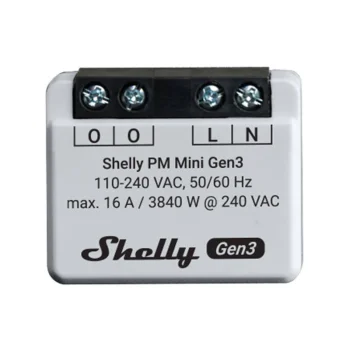 Išmanusis valdiklis Shelly PM Mini Gen3 Wi-Fi / Bluetooth