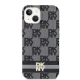 DKNY dėklas iPhone 15 / 14 / 13 IML Checkered Mono Pattern MagSafe, juodas