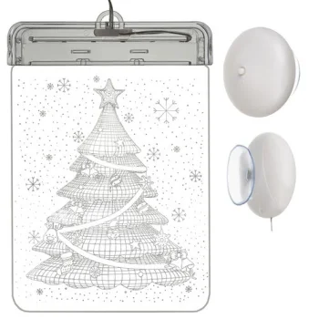Malatec kalėdinė 3D LED lango dekoracija, eglutė