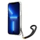 Guess Flower Strap dėklas telefonui iPhone 13 / 13 Pro, mėlynas