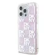 DKNY Liquid Glitter Multilogo dėklas, skirtas Apple iPhone 15 Pro Max, rožinis