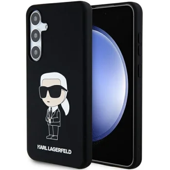 Karl Lagerfeld dėklas Samsung Galaxy S24 telefonui Silicone Ikonik, juodas