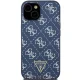 Guess dėklas iPhone 15 Plus / 14 Plus 4G Triangle Metal Logo, mėlynas