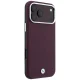BMW Sign Deboss Quilted Metal Logo dėklas iPhone 18 Pro / 17 Pro su MagSafe, bordo