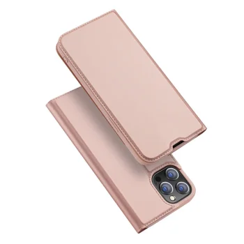 Dux Ducis iPhone 13 Pro Max atverčiamasis dėklas Skin Pro, rožinis