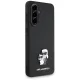 Karl Lagerfeld Saffiano K&C Metal Logo dėklas telefonui Samsung Galaxy A36, juodas