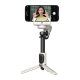 Aochuan Smart M1 Pro vaizdo stabilizatorius su RGB apšvietimu, baltas