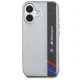 BMW iPhone 16 Plus dėklas Motorsport IML Vertical Stripe, pilkas