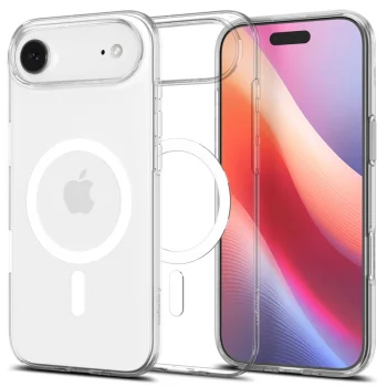 Dėklas Spigen Liquid Crystal Mag, skirtas iPhone 17 Air, MagSafe, skaidrus / baltas