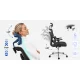 Ergonominė biuro kėdė su tinkleliu Sofotel Talin, juoda