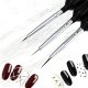 Nail Art Brush Set, 3 Pcs, Black