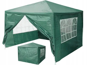 MultiGarden Garden Pavilion 3x3 m, 4 Walls, Green