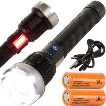 Bailong F226 taktikinė LED Cree XHP90 žibintuvėlis su išorine baterija