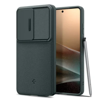 Spigen Optik Armor case for Samsung Galaxy S26 Ultra, green