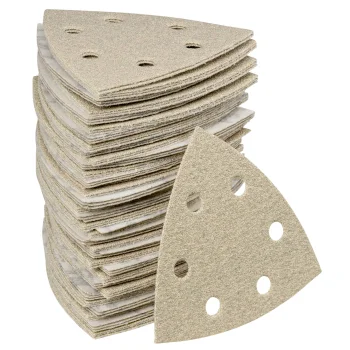 Trikampis šlifavimo popierius Klingspor PS 33 CK, P80, 96 mm, GLS15, su kibukais, 100 vnt.