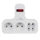 Maclean MCE224 4-Way Multi-Plug Adapter with Switch, White