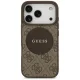 Guess iPhone 17 Pro dėklas 4G Circle Classic Logo MagSafe, rudas