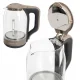 Stiklinis elektrinis virdulys 1500W, 2L, LED, rudas