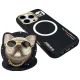 Nimmy Glasses Cool Dog MagSafe dėklas iPhone 16 Pro Max telefonui, juodas