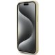 Guess dėklas iPhone 15 Plus telefonui 4G Strass Metal Logo, auksinis