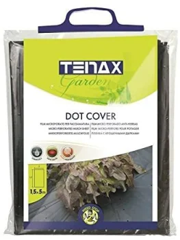Perforuota mulčiavimo plėvelė DOT COVER, 1,5 x 5 m, 40 µm, juoda