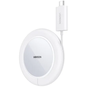 Belaidis „MagSafe“ įkroviklis Ugreen CD245, 15W, baltas